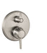 hansgrohe Ecostat Classic Thermostatic Trim with Volume Control and Diverter, Round