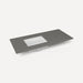 Quartz Stone Vanity Top, 49" x 3/4" x 22", Left Offset Undercounter Sink, Three Hole