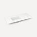 Quartz Stone Vanity Top, 49" x 3/4" x 22", Left Offset Undercounter Sink, Three Hole