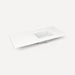 Quartz Stone Vanity Top, 49" x 3/4" x 22", Right Offset Undercounter Sink, Single Hole
