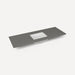 Quartz Stone Vanity Top, 61" x 3/4" x 22", Center Undercounter Sink, Three Hole