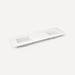 Quartz Stone Vanity Top, 73" x 3/4" x 22", Double Undercounter Sink, Three Hole