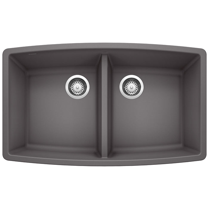 BLANCO 441473 Performa Equal Double Bowl Kitchen Sink - Cinder