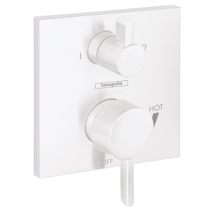 hansgrohe Ecostat Pressure Balance Trim Square with Diverter