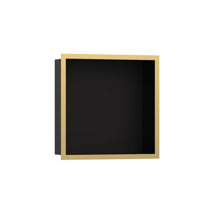 hansgrohe XtraStoris Individual Wall Niche Matte Black with Design Frame 12"x 12"x 4"