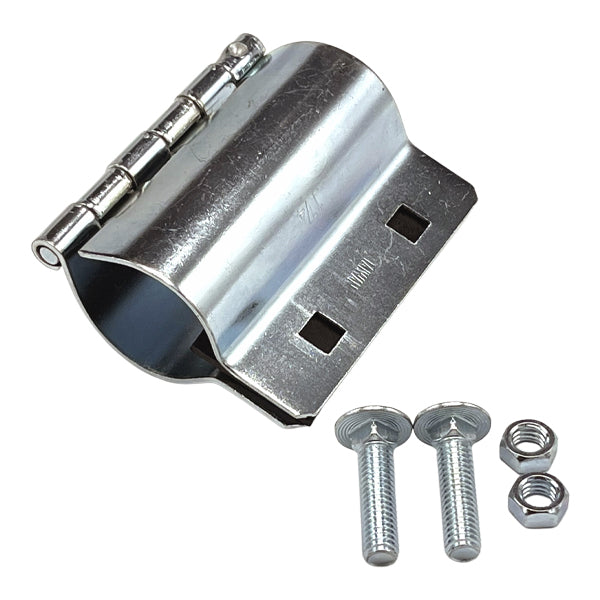 Wal-rich Corporation 2206010 1" Steel Hinged Pipe Clamp | Includes: 1/8" Rubber Gasket & (2) Bolts and Nuts