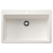 BLANCO Liven SILGRANIT 33" Super Single Dual Mount Kitchen Sink - White