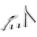 AXOR Starck Organic 4-Hole Thermostatic Roman Tub Set Trim with 1.75 GPM Handshower