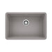 BLANCO 522428 Precis 27" Single Bowl Kitchen Sink - Metallic Gray