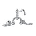 ROHL A1418 Acqui® Wall Mount Bridge Lavatory Faucet With Column Spout