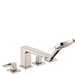 hansgrohe Metropol 4-Hole Roman Tub Set Trim with Loop Handles and 1.75 GPM Handshower