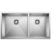 BLANCO 515824 Precision 16" R10 1-3/4 Double Bowl Kitchen Sink