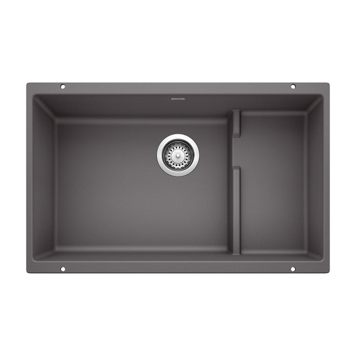 BLANCO 519451 Precis Cascade Super Single Kitchen Sink with Colander - Cinder