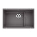 BLANCO 519451 Precis Cascade Super Single Kitchen Sink with Colander - Cinder