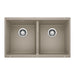 BLANCO 517678 Precis Equal Double Bowl Kitchen Sink - Truffle