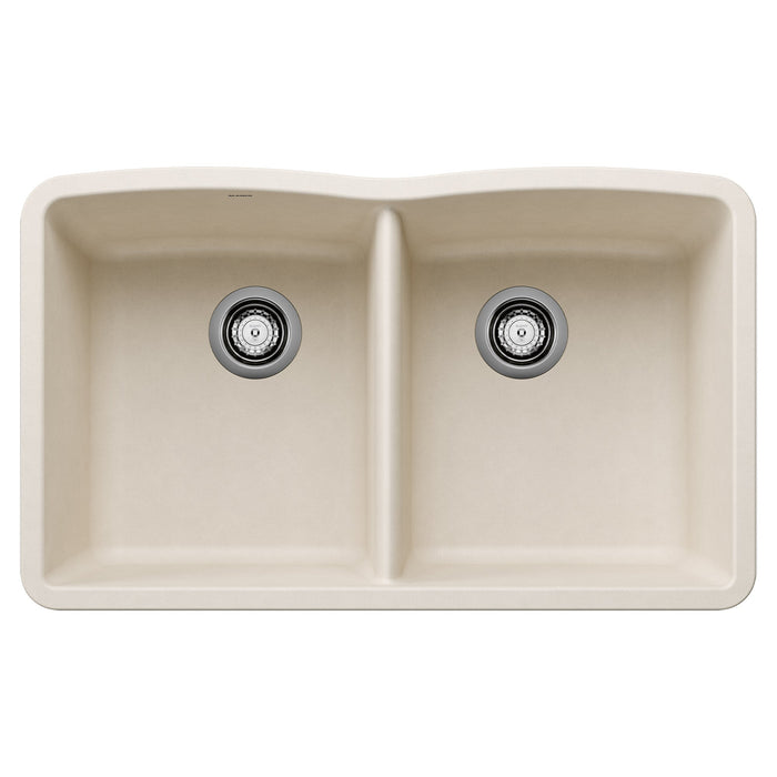 BLANCO 443068 Diamond Equal Double Bowl Kitchen Sink - Soft White