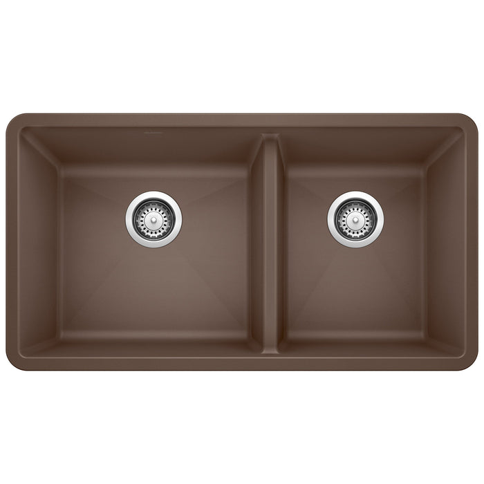 BLANCO 441129 Precis 1-3/4 Double Bowl Kitchen Sink - Café