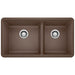 BLANCO 441129 Precis 1-3/4 Double Bowl Kitchen Sink - Café