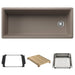 BLANCO Inteos SILGRANIT 45" Single Bowl Reversible Undermount Workstation Kitchen Sink - Truffle