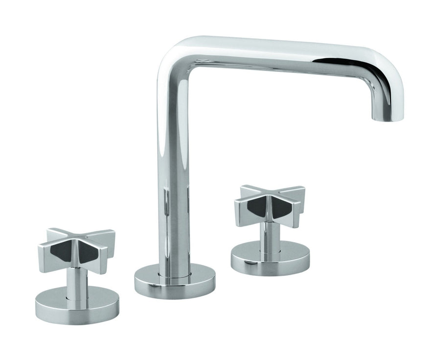 Kallista P24405-CR-CP One Deck-Mount Bath Faucet, Tall-Spout, Cross Handles