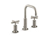 KOHLER K-14406-3 Purist Widespread bathroom sink faucet with Cross handles, 1.2 gpm