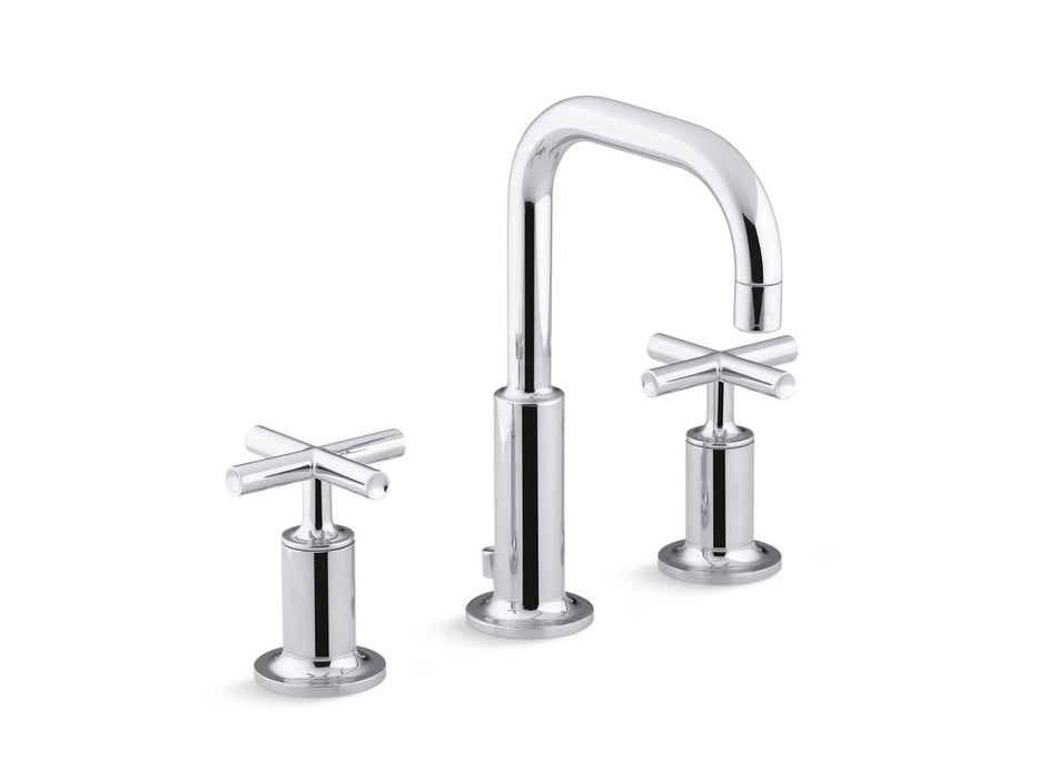 KOHLER K-14406-3 Purist Widespread bathroom sink faucet with Cross handles, 1.2 gpm
