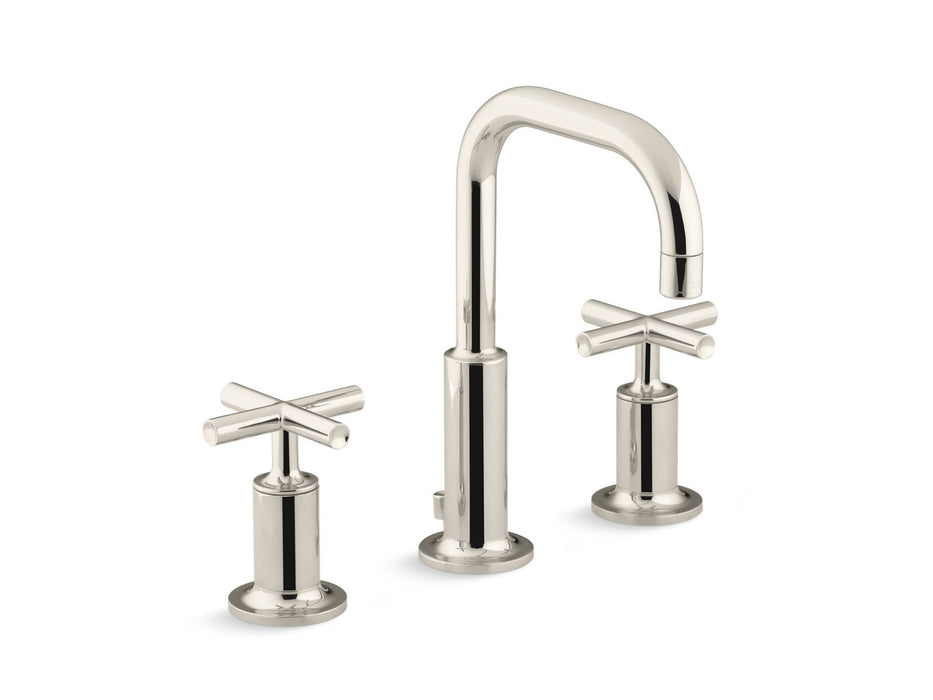 KOHLER K-14406-3 Purist Widespread bathroom sink faucet with Cross handles, 1.2 gpm