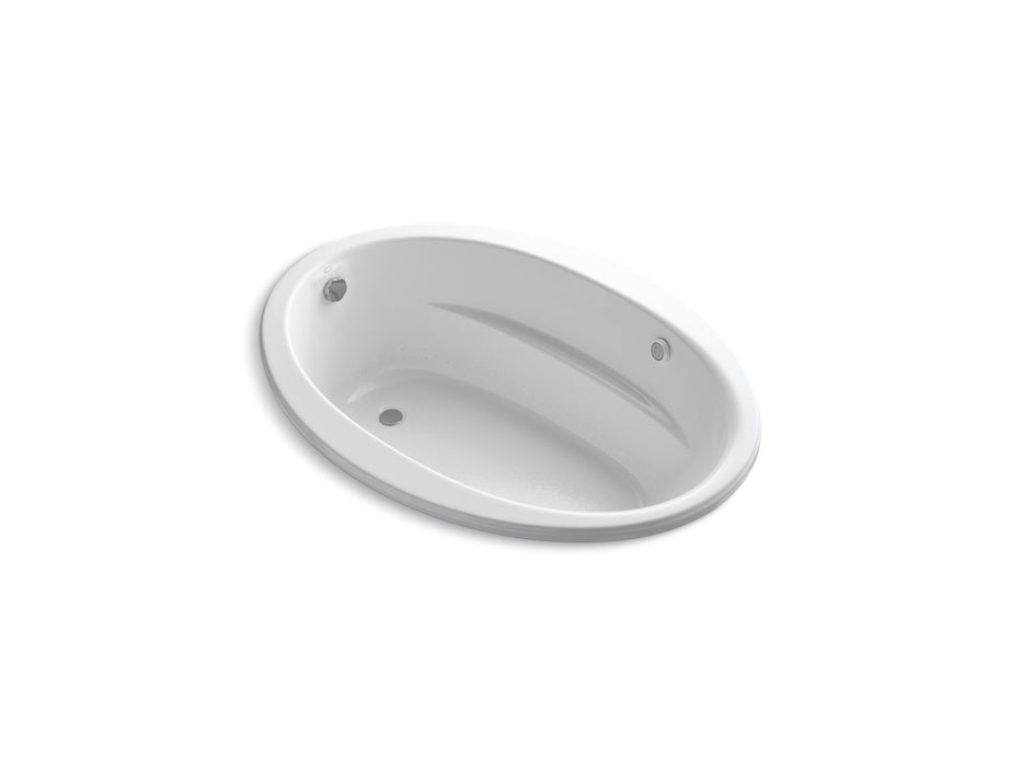 KOHLER K-1162-GHW Sunward 60" x 42" drop-in Heated BubbleMassage air bath with Bask heated surface