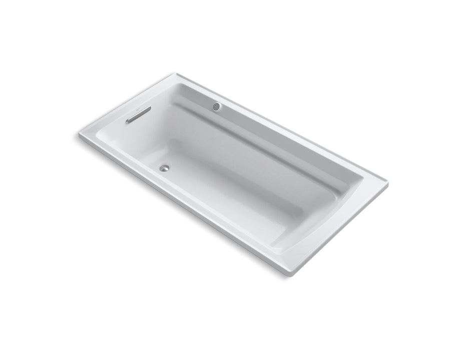 KOHLER K-1124-GHW Archer 72" x 36" drop-in Heated BubbleMassage air bath with Bask heated surface