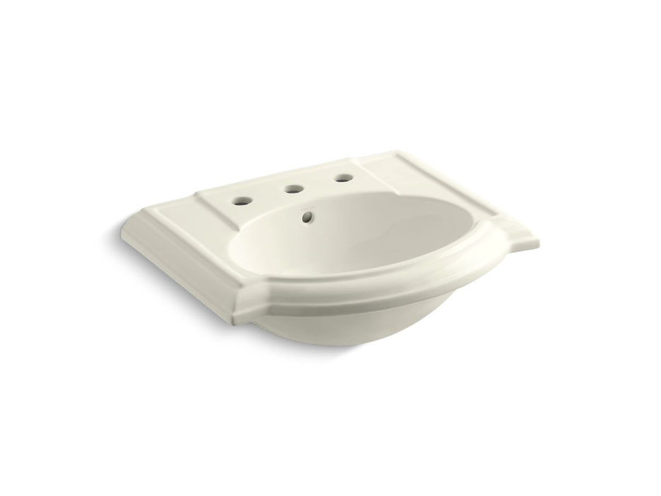 KOHLER K-2287-8 Devonshire 24-1/4" rectangular pedestal bathroom sink