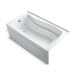 KOHLER K-1224-LA Mariposa 66" x 36" alcove whirlpool with alcove, left drain