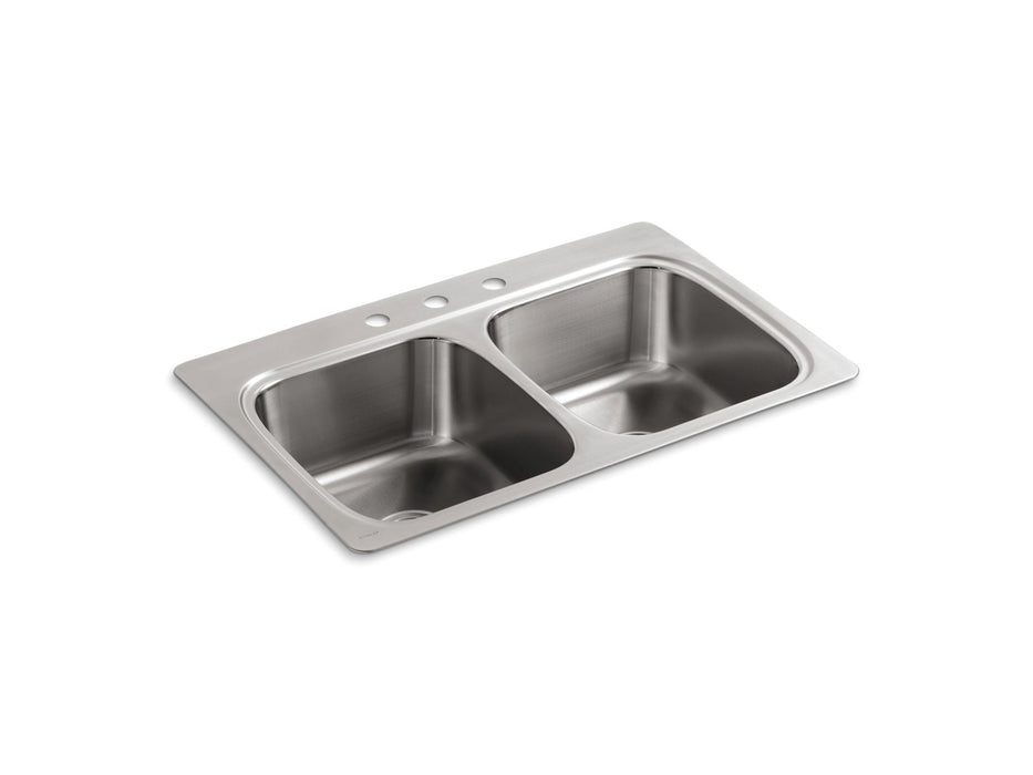 KOHLER K-5267-3 Verse 33" top-mount double-bowl kitchen sink