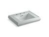 KOHLER Memoirs Pedestal/console table bathroom sink basin with 8" widespread faucet holes