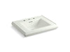 KOHLER Memoirs Pedestal/console table bathroom sink basin with 8" widespread faucet holes