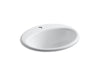 KOHLER Farmington 19-1/4" oval drop-in bathroom sink