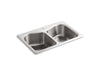 KOHLER K-3369-1 Staccato 33" top-mount double-bowl kitchen sink
