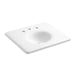 KOHLER Iron/Impressions 25" Enameled cast iron vanity top with integrated round sink