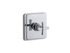 KOHLER K-TS13135-3A Pinstripe Pure Rite-Temp valve trim with cross handle