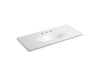 KOHLER Iron/Impressions 49" Enameled cast iron vanity top with integrated oval sink