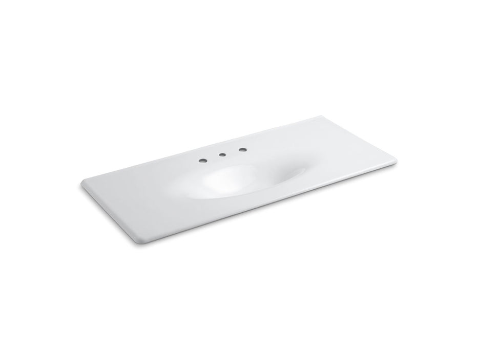 KOHLER Iron/Impressions 49" Enameled cast iron vanity top with integrated oval sink