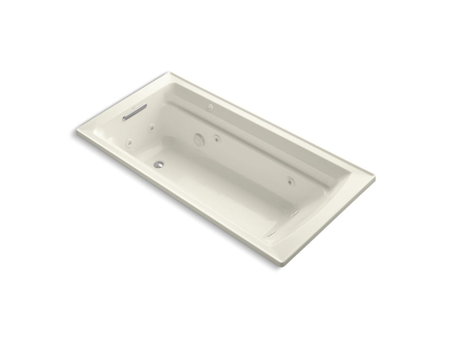 KOHLER K-1124-H Archer 72" x 36" drop-in heated whirlpool bath