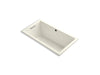 KOHLER K-1168-GHW Underscore 60" x 32" drop-in Heated BubbleMassage air bath with Bask heated surface