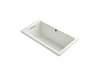 KOHLER K-1168-GHW Underscore 60" x 32" drop-in Heated BubbleMassage air bath with Bask heated surface