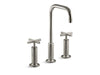 KOHLER K-14408-3 Purist Widespread bathroom sink faucet with Cross handles, 1.2 gpm