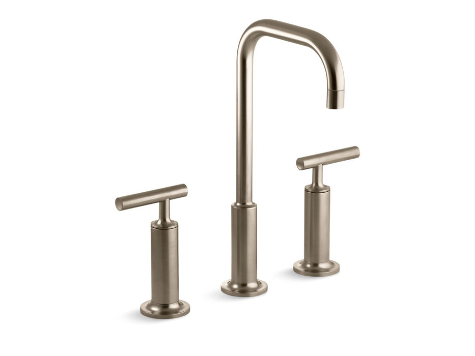 KOHLER K-14408-4 Purist Widespread bathroom sink faucet with Lever handles, 1.2 gpm