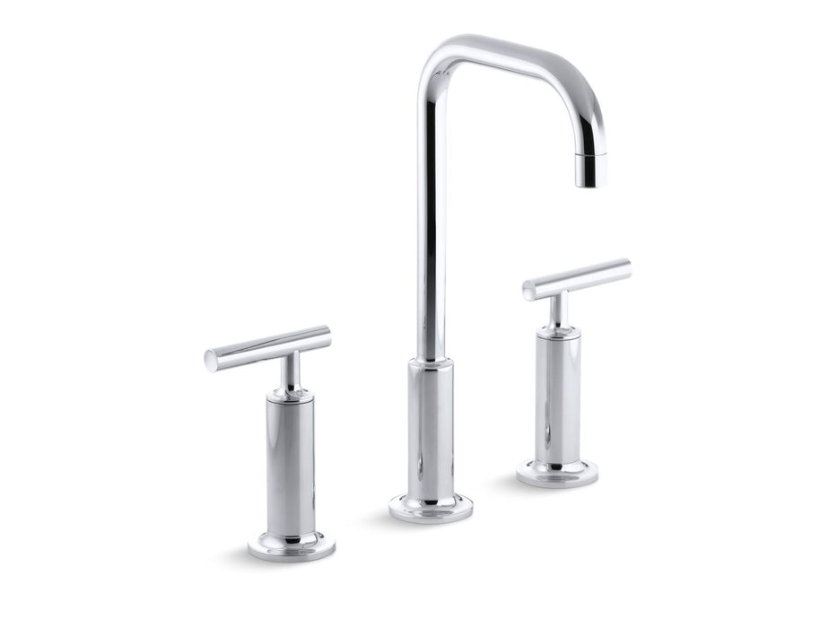 KOHLER K-14408-4 Purist Widespread bathroom sink faucet with Lever handles, 1.2 gpm