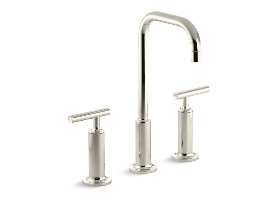 KOHLER K-14408-4 Purist Widespread bathroom sink faucet with Lever handles, 1.2 gpm