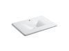 KOHLER Iron/Impressions 31" Enameled cast iron vanity top with integrated rectangular sink