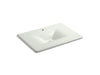 KOHLER Iron/Impressions 31" Enameled cast iron vanity top with integrated rectangular sink