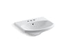 KOHLER Cimarron 22-3/4" rectangular pedestal bathroom sink